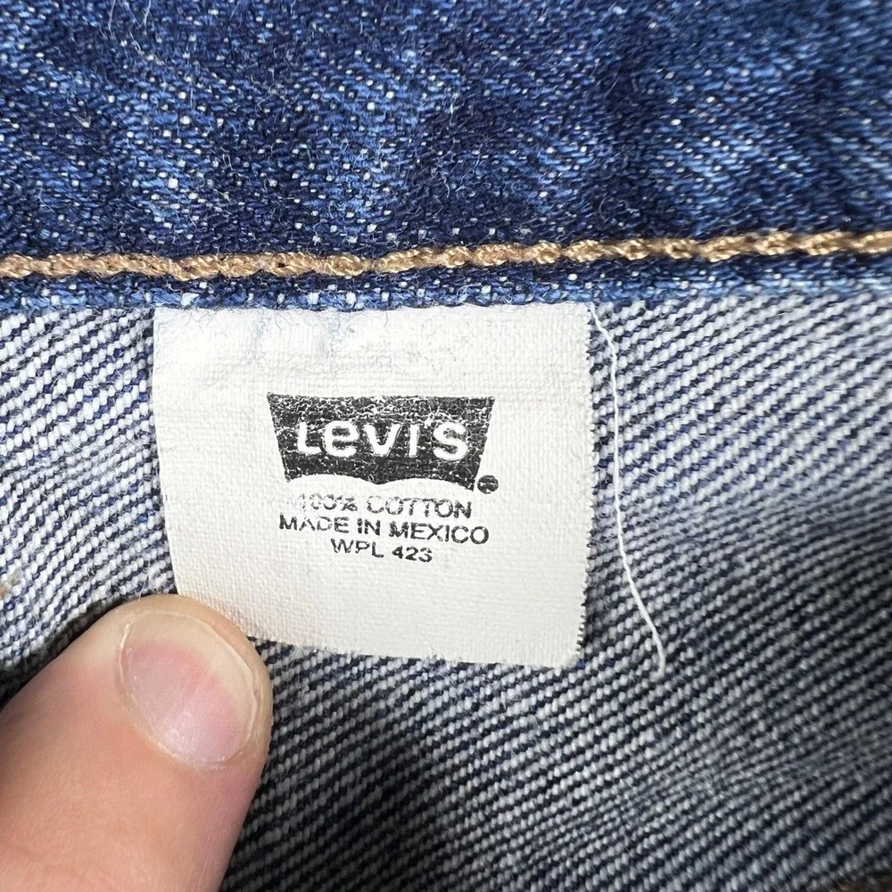 Levis 501 Original‎ Fit Mens Jeans 30x32 Blue Denim Button Fly Straight Leg